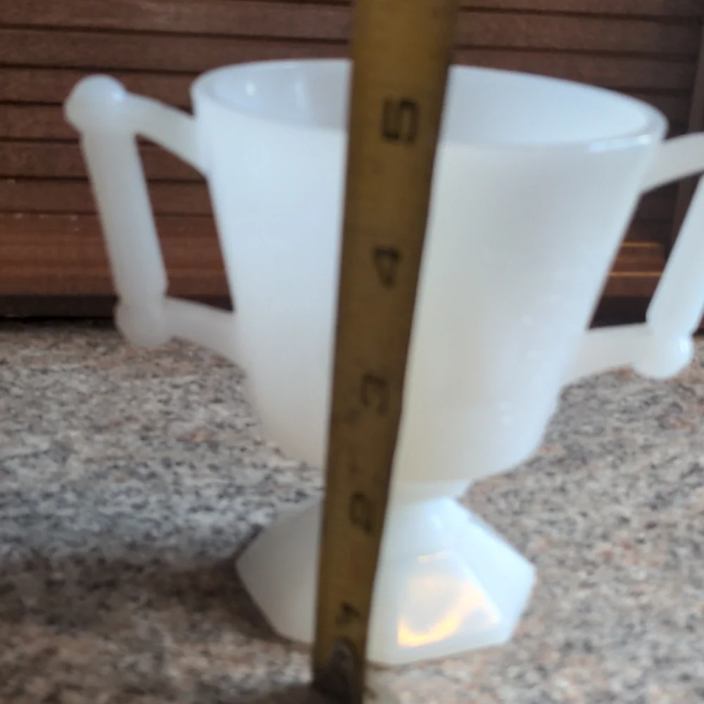 Vintage 1950s Milk Glass Open Sugar Bowl Baltimore
